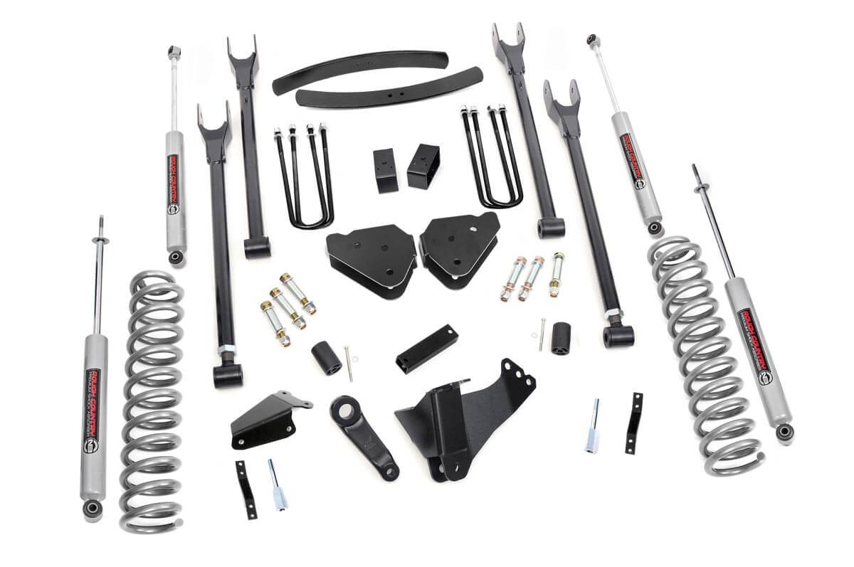 6-Inch Lift Kit with N3 Shocks for 2005-2007 Ford Super Duty 4WD with Control Arms, Rough Country 581.20