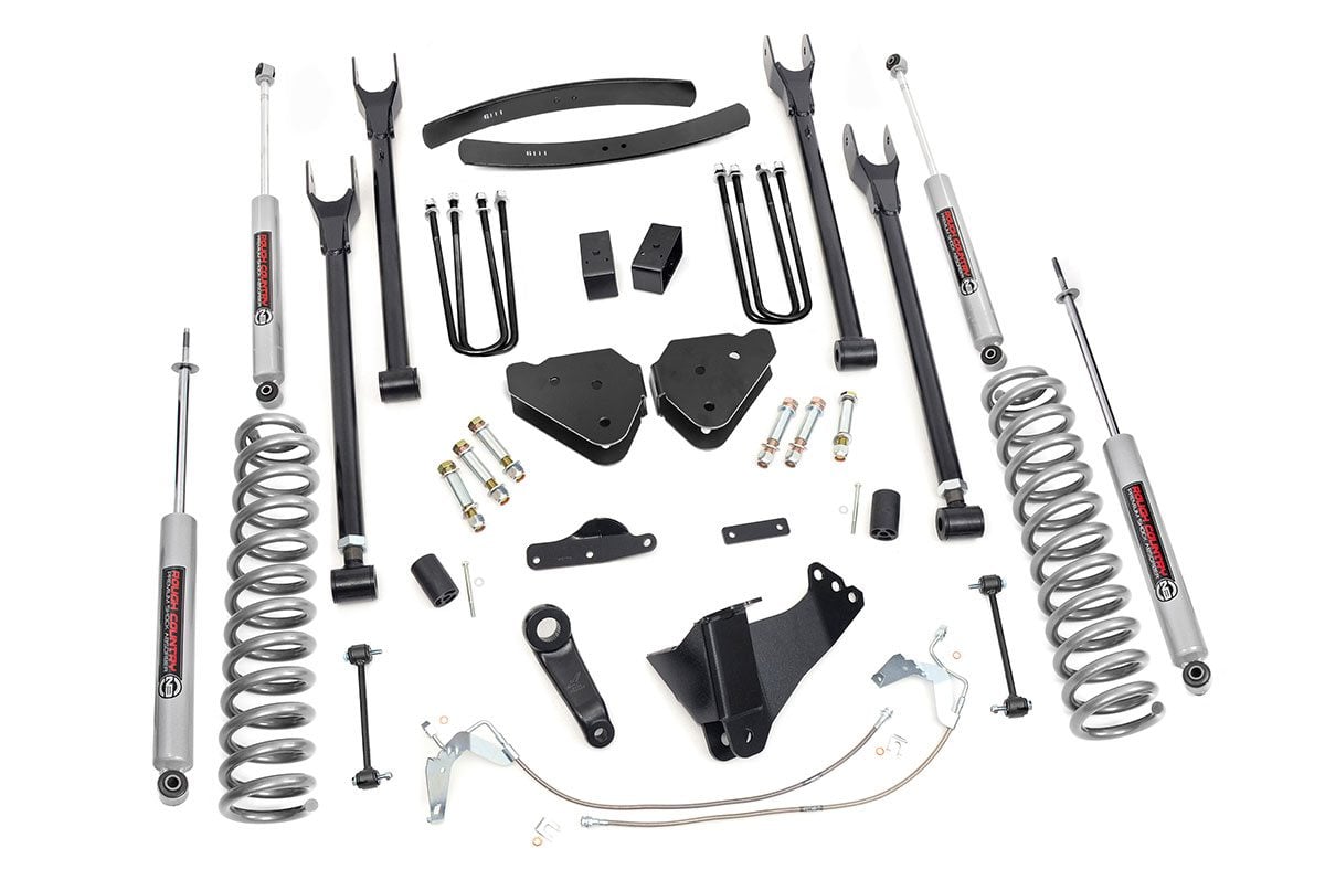 Rough Country 6-Inch Lift Kit with N3 Shocks for Ford Super Duty 4WD (2008-2010) with Control Arms