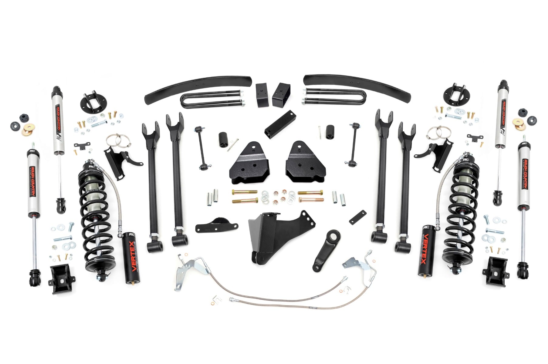 6-Inch Lift Kit with Vertex Coilovers for Super Duty 4WD (2008-2010), Rough Country 58458