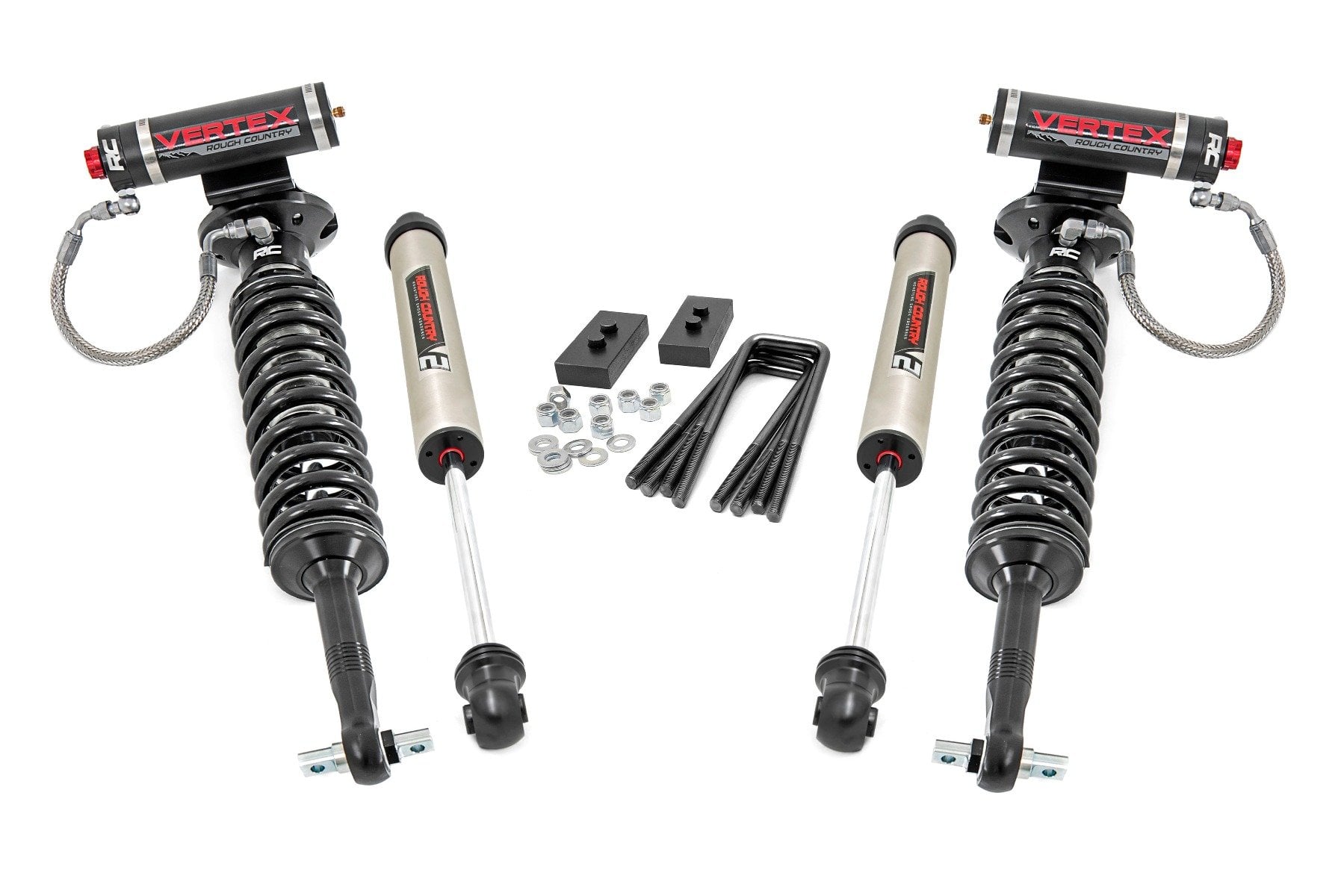 Rough Country 2-Inch Lift Kit with Vertex Struts for Ford F-150 4WD