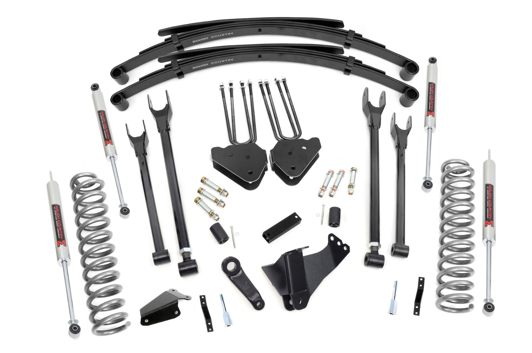 Rough Country 8-Inch Lift Kit with M1 Shocks for Ford Super Duty 4WD
