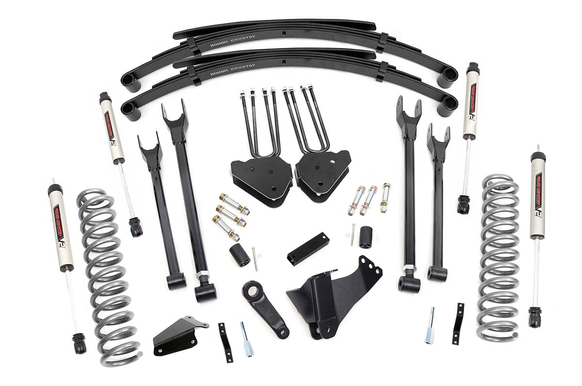 8-Inch Lift Kit with V2 Shocks for Ford Super Duty 4WD (2005–2007), Part 59070, Rough Country