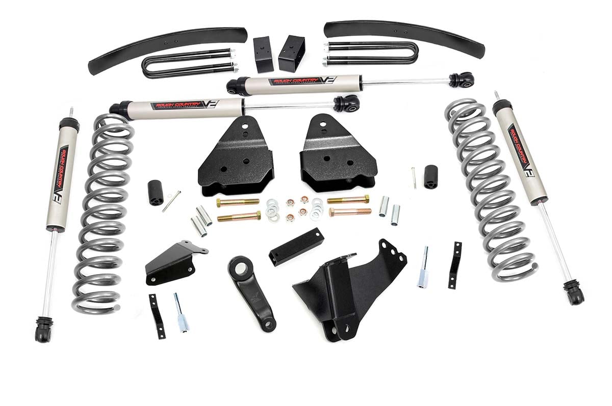 6-Inch Lift Kit with V2 Shocks for 2005-2007 Ford Super Duty 4WD, Rough Country 59670