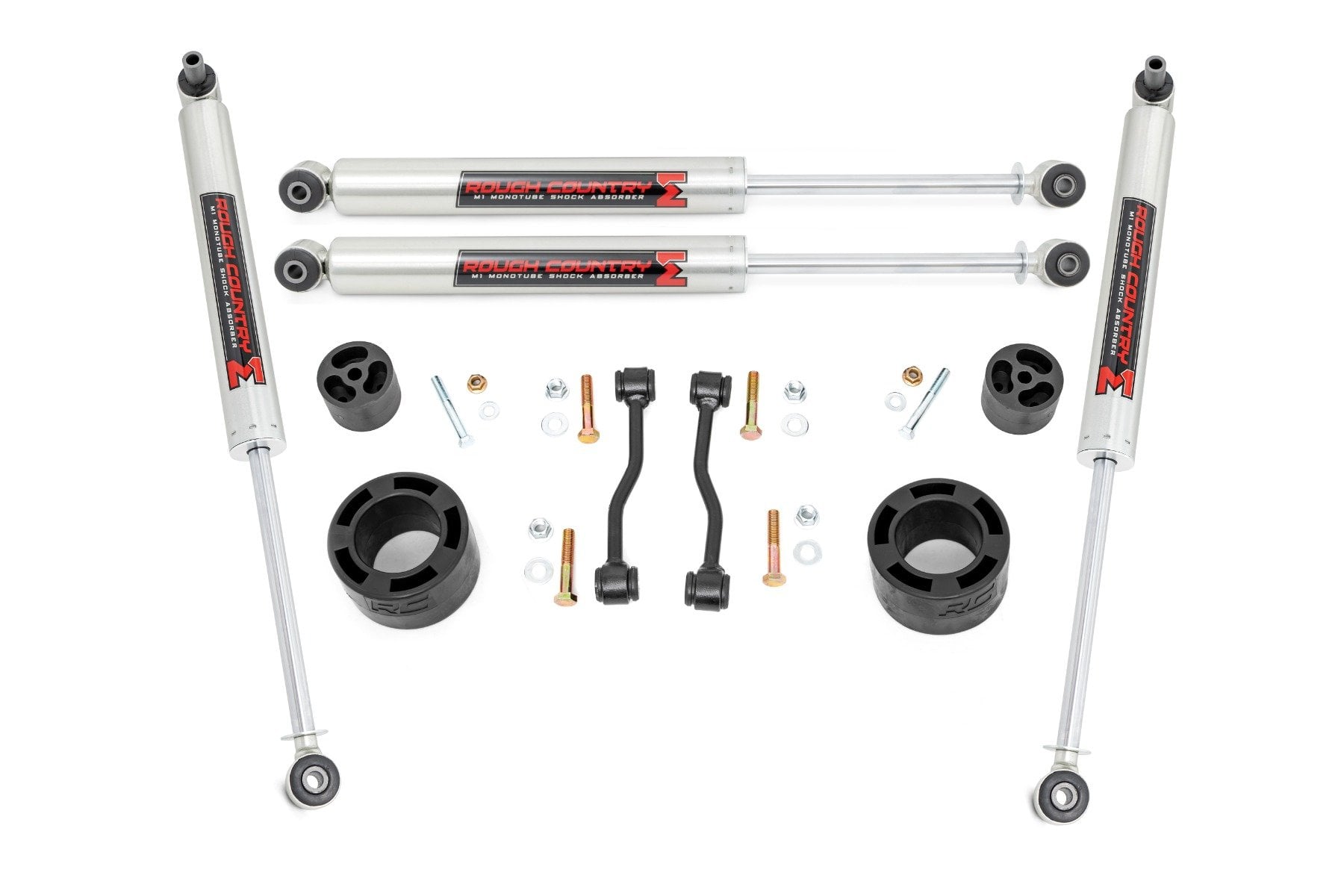 Rough Country 2.5-Inch Leveling Kit with M1 Shocks for 2024–2025 Jeep Gladiator