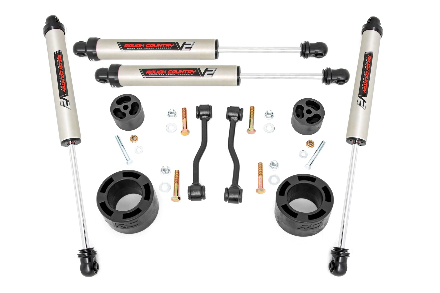Rough Country 2.5-Inch Leveling Kit with V2 Shocks for 2024–2025 Jeep Gladiator