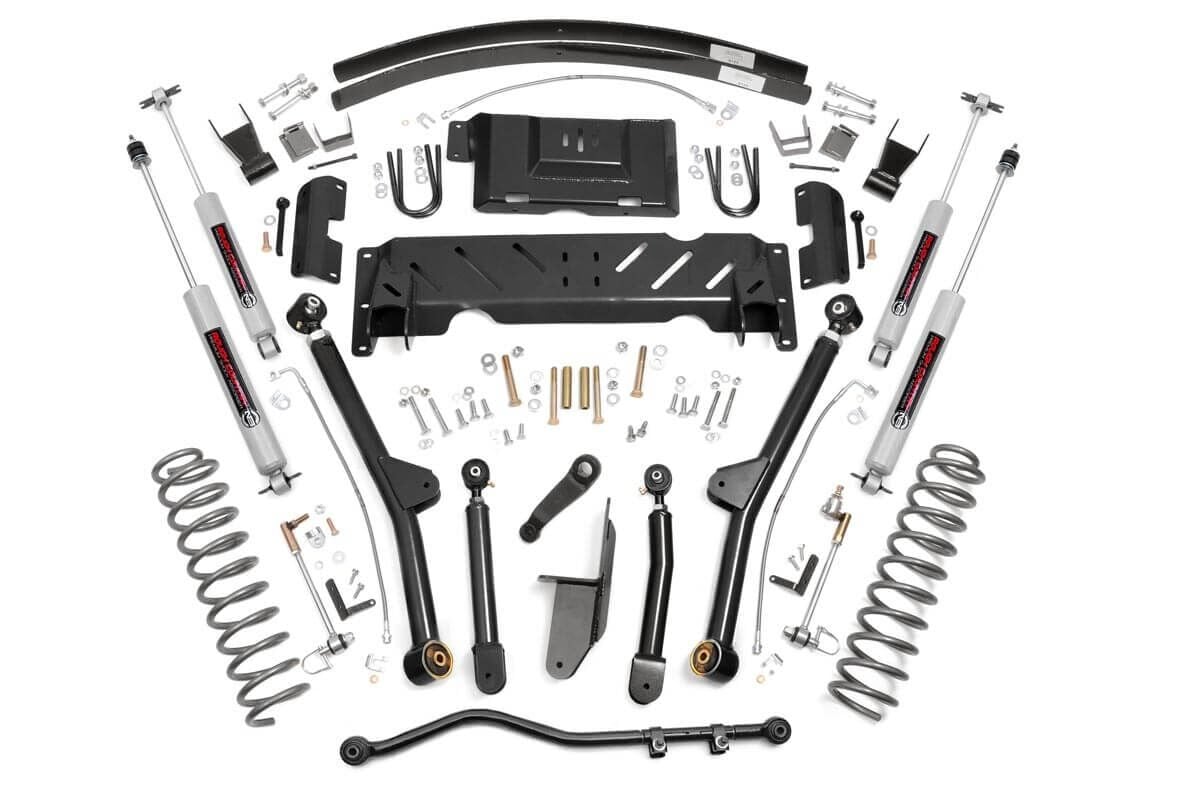 Rough Country 4.5-Inch Lift Kit with N3 Shocks for Jeep Cherokee XJ