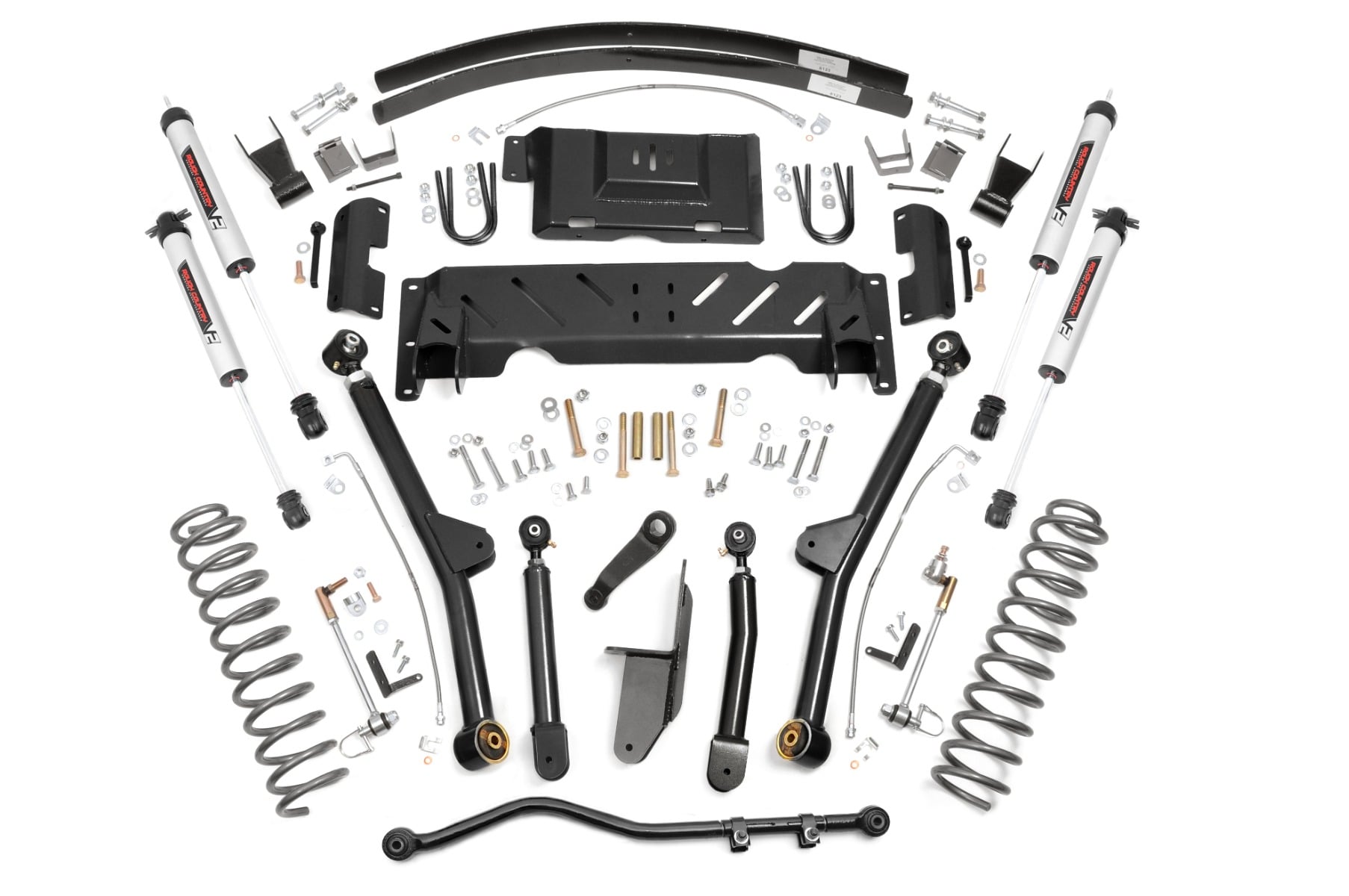 Rough Country 4.5-Inch Lift Kit with V2 Shocks for Jeep Cherokee 4WD