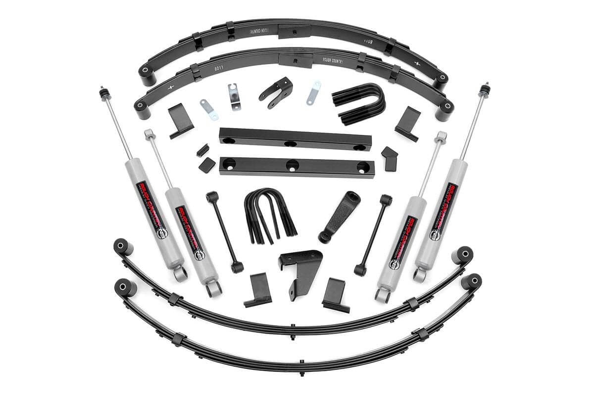 Rough Country 4-Inch Lift Kit with N3 Shocks for 1987–1995 Jeep Wrangler YJ 4WD