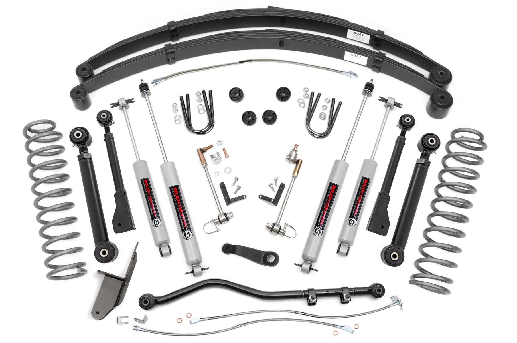 Rough Country 4.5-Inch Lift Kit with N3 Shocks for 1984-2001 Jeep Cherokee