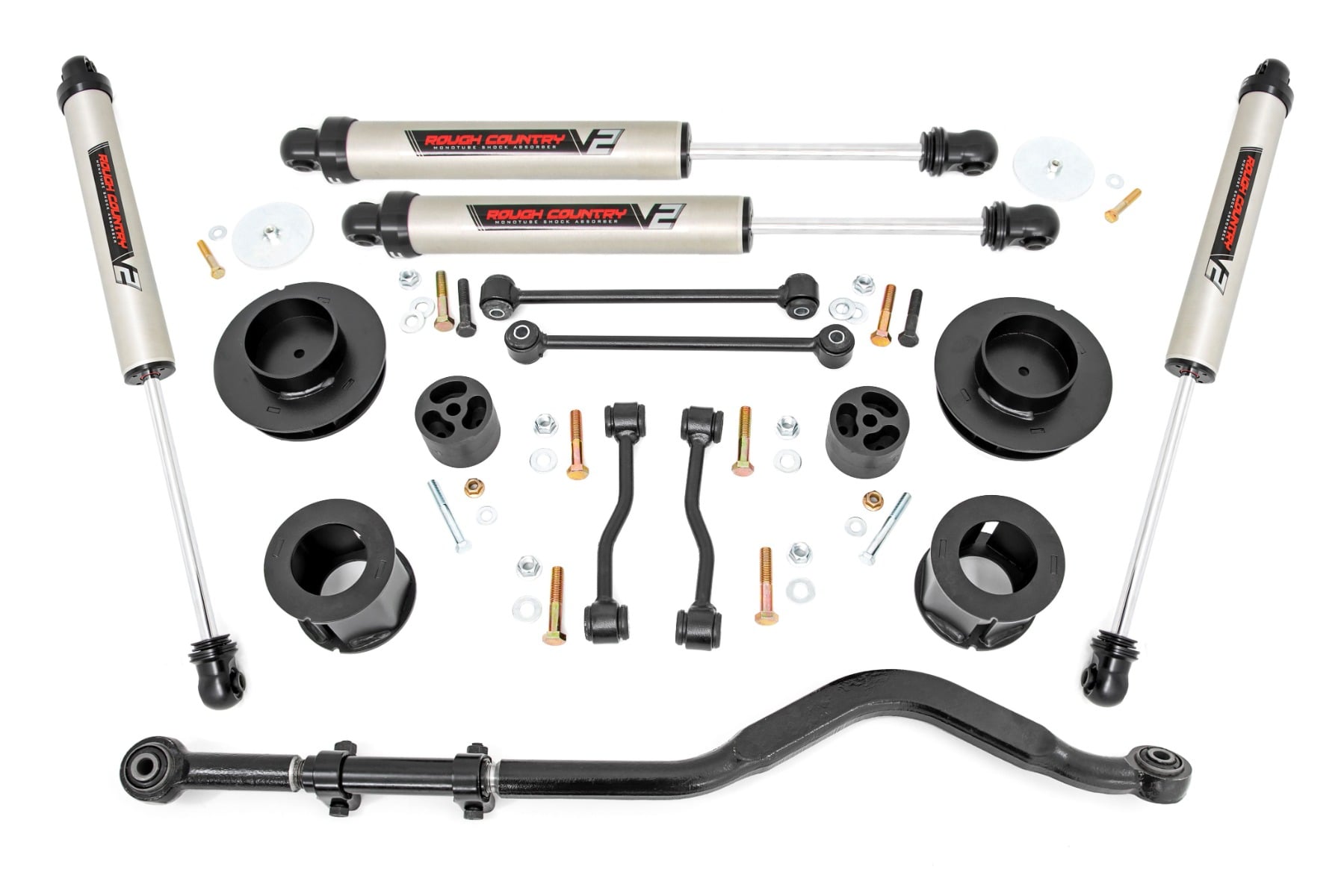 Rough Country 3.5-Inch Lift Kit with V2 Shocks for Jeep Gladiator