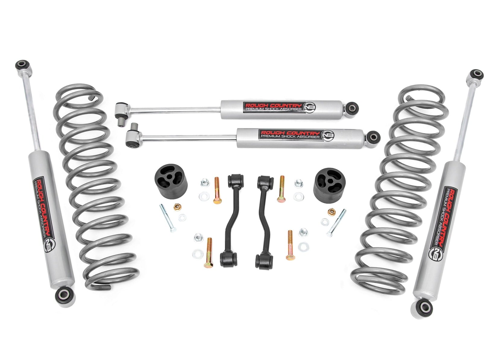 Rough Country 2.5-Inch Coil Leveling Kit with N3 Shocks for 2020–2023 Gladiator