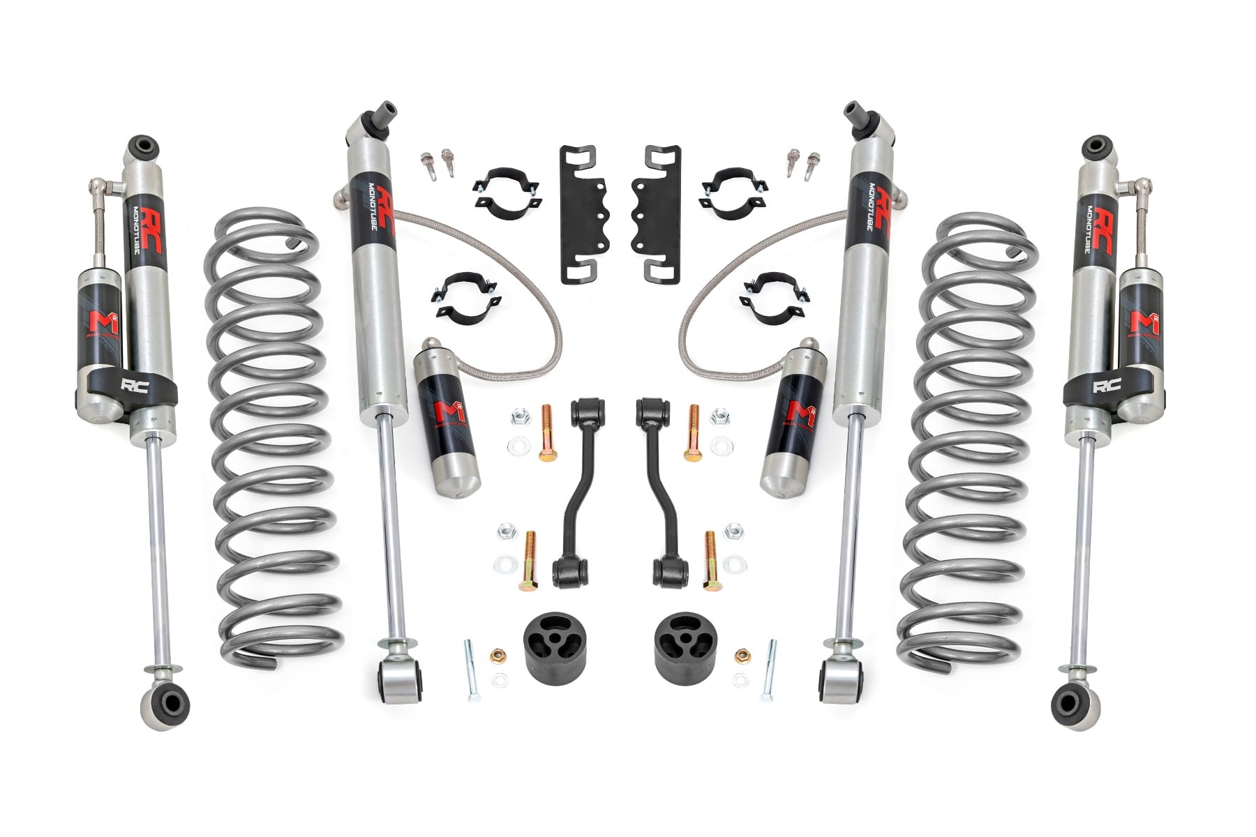 Rough Country 2.5-Inch Coil Leveling Kit with M1R Shocks for 2020–2023 Gladiator