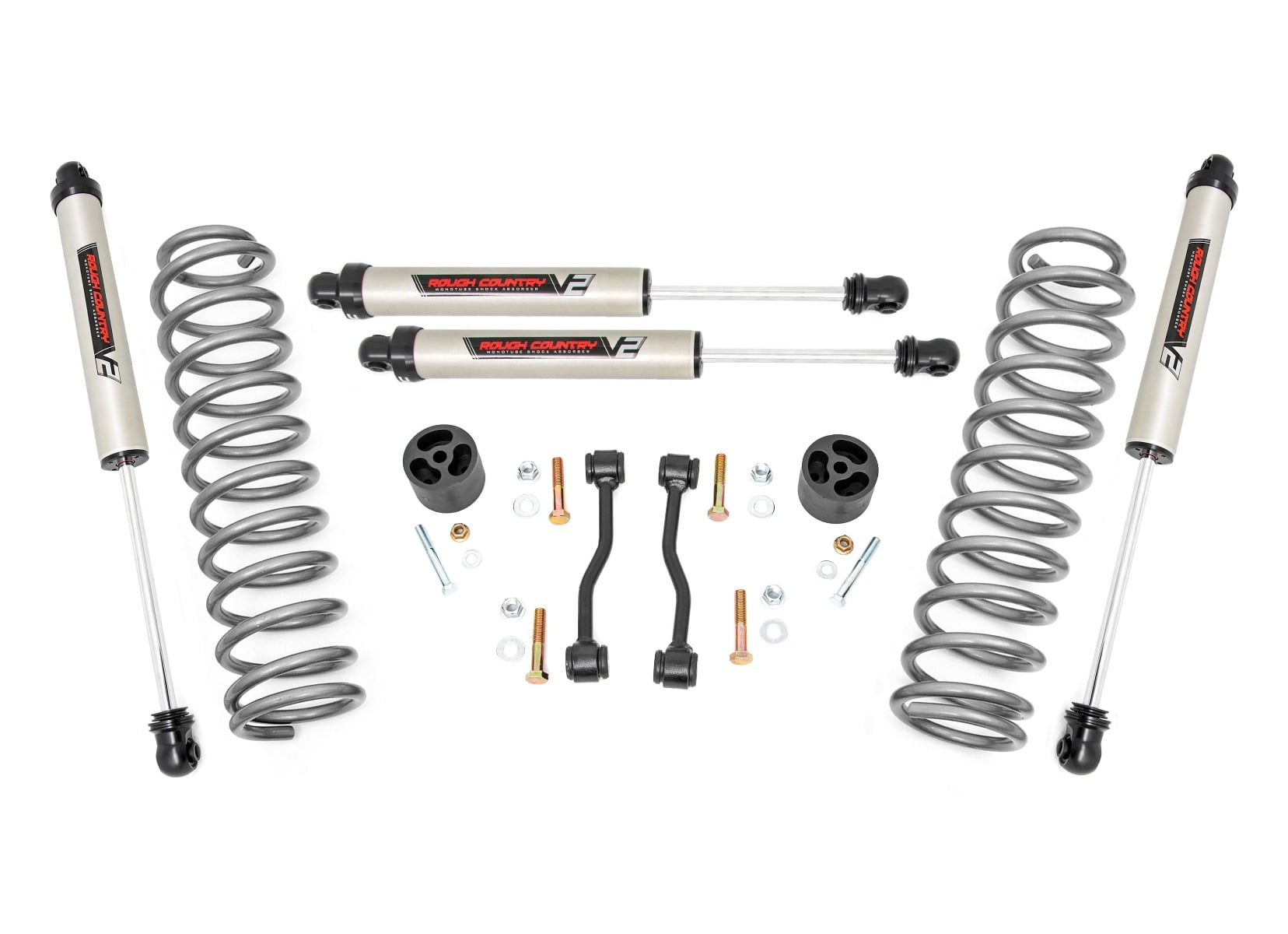 Rough Country 2.5-Inch Coil Leveling Kit with V2 Shocks for 2020–2023 Gladiator