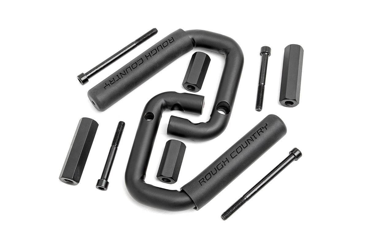 Rough Country Bolt-On Steel Grab Handles for 2007–2017 Jeep Wrangler