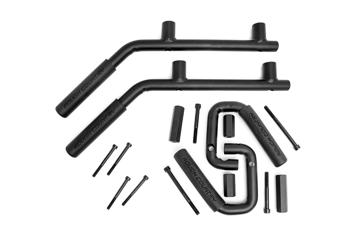 Rough Country Front and Rear Steel Grab Handles for 2007–2017 Jeep Wrangler