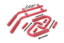 Red Front and Rear Grab Handles for 2007–2017 Jeep Wrangler, Rough Country 6503RED