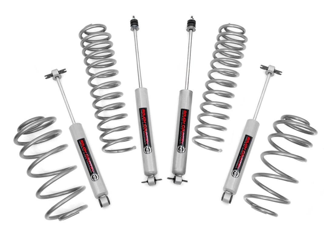 Rough Country 2.5-Inch Lift Kit with N3 Shocks for Jeep Wrangler TJ 4WD