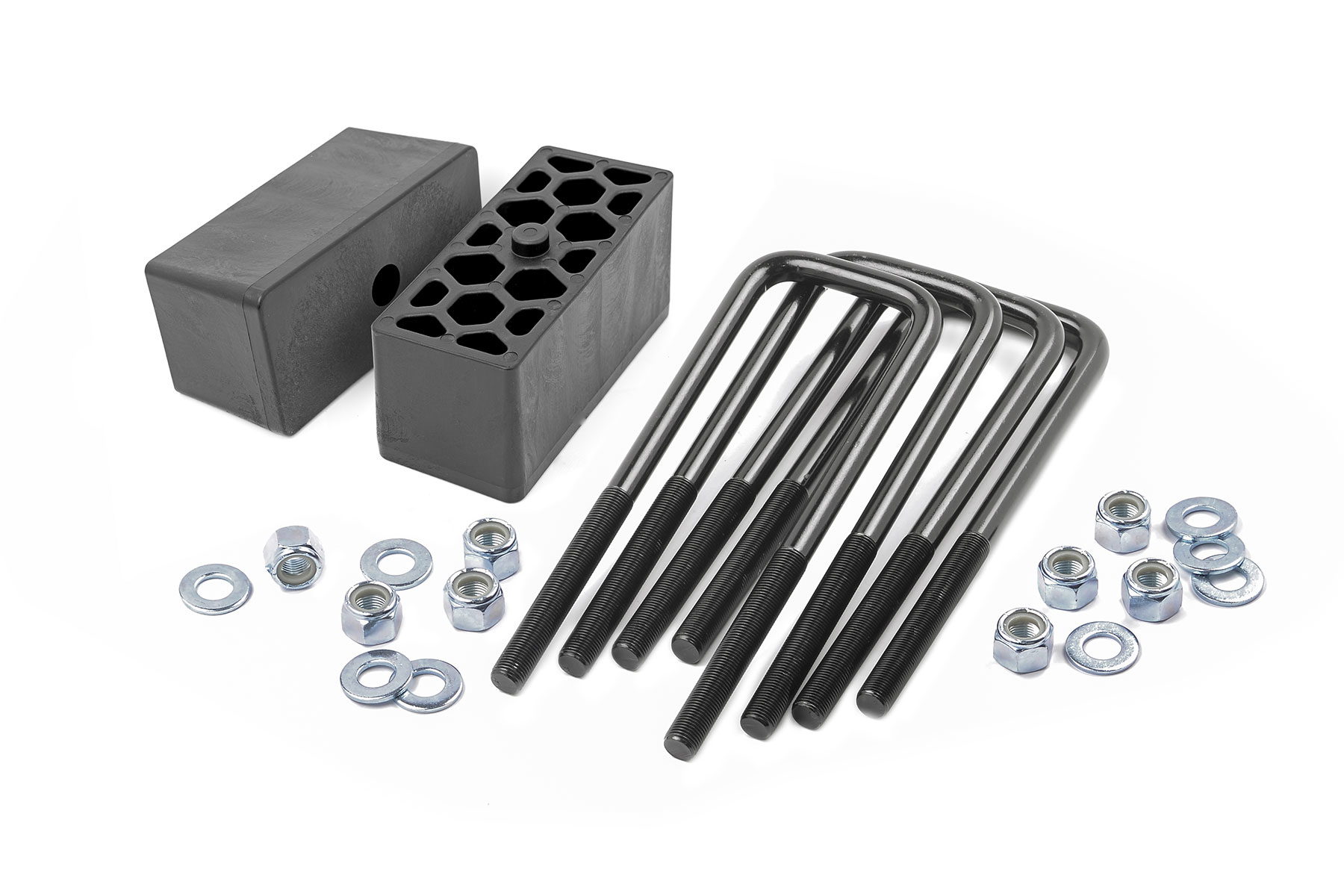 Rough Country 2.5-Inch Lift Blocks with 10.5-Inch Square U-Bolts