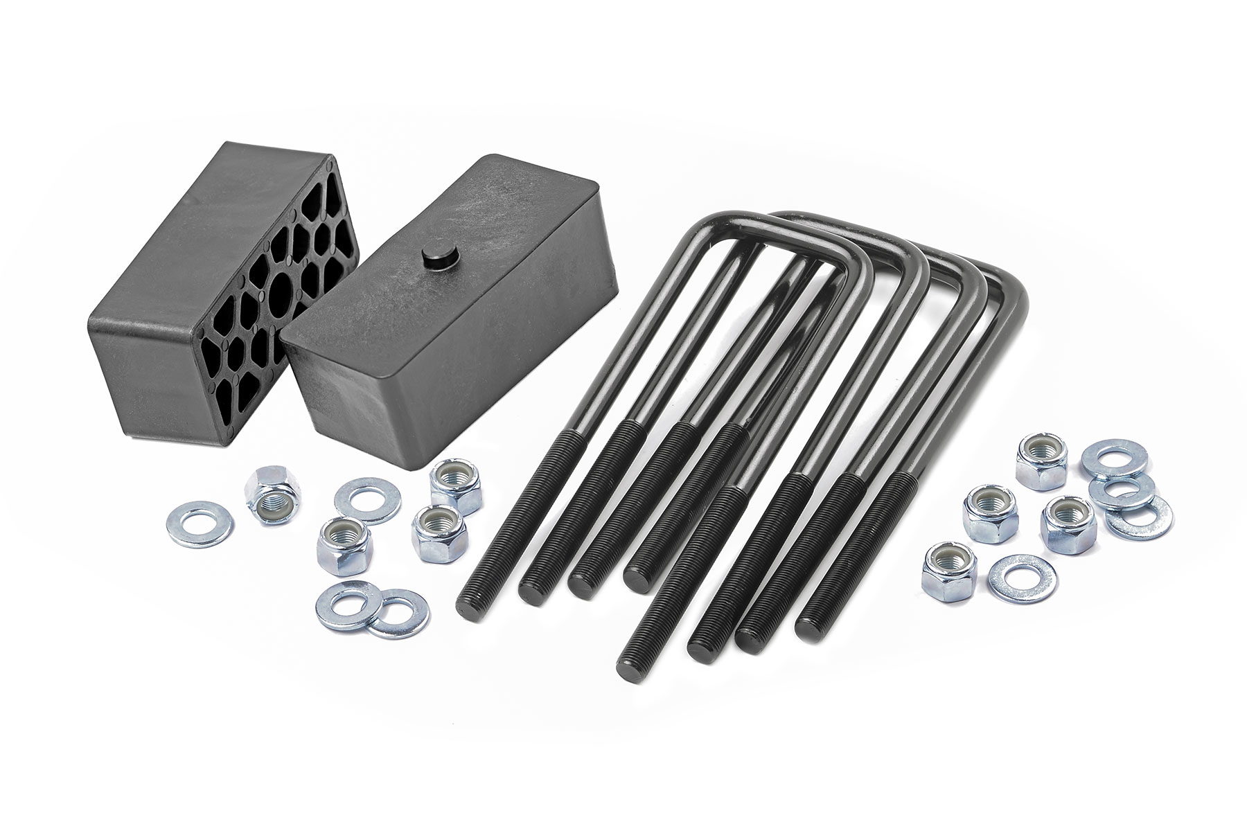 Rough Country 2-Inch Lift Blocks with 9.5-Inch Square U-Bolts