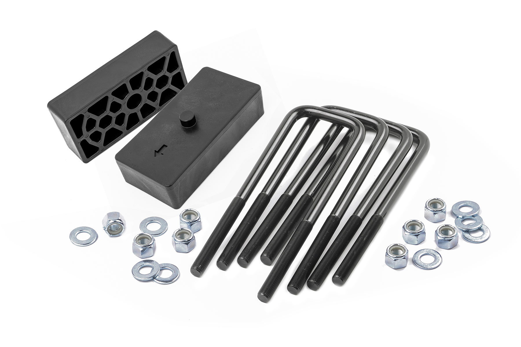 Rough Country 1.5-Inch Lift Blocks & U-Bolts for 2011–2019 Silverado 2500 HD
