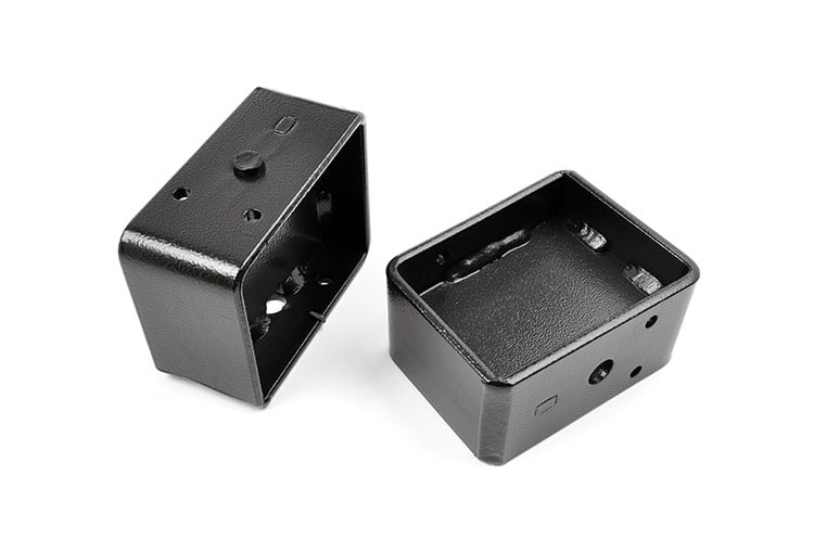 Rough Country Fabricated Steel Lift Block Kit - Tapered, Sold as a Pair