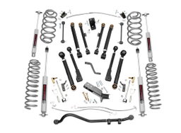 4-Inch Lift Kit with N3 Shocks for 1997–2006 Jeep Wrangler TJ 4WD — Part 66130 dimension diagram, Rough Country