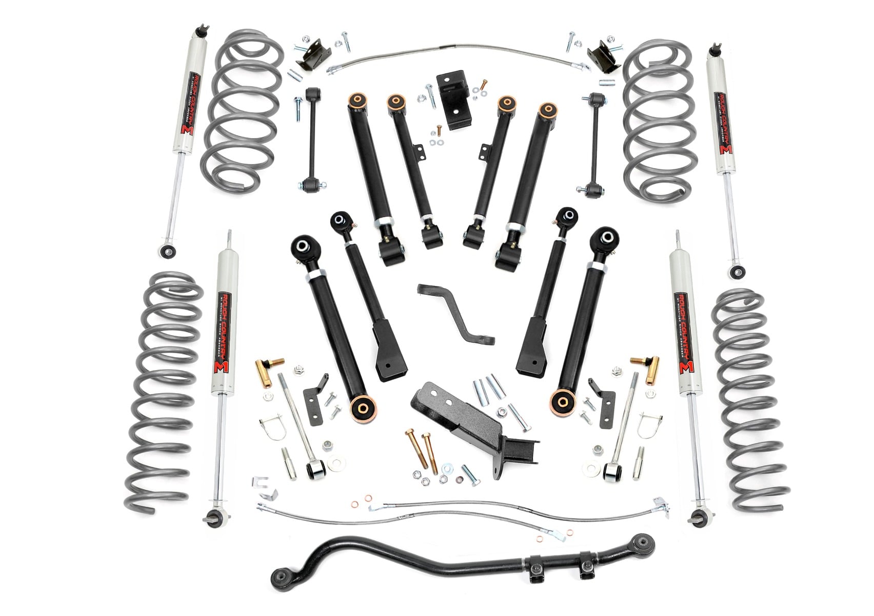 6-Inch Lift Kit with M1 Shocks for Jeep Wrangler TJ (1997–2006), Rough Country 66240