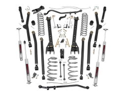 4-Inch Lift Kit with N3 Shocks for 1997–2006 Jeep Wrangler TJ 4WD with N3 Rear Shocks dimension diagram, Rough Country 66330