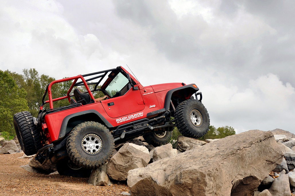 4-Inch Lift Kit with M1 Shocks for 1997–2006 Jeep Wrangler TJ 4WD, Rough Country 66340