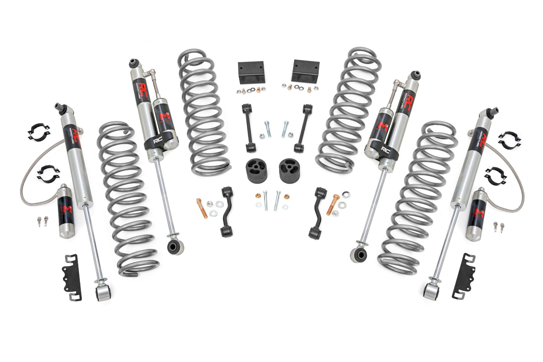 Rough Country 2.5-Inch Lift Kit with M1R Shocks for 2019–2023 Jeep Wrangler 4WD