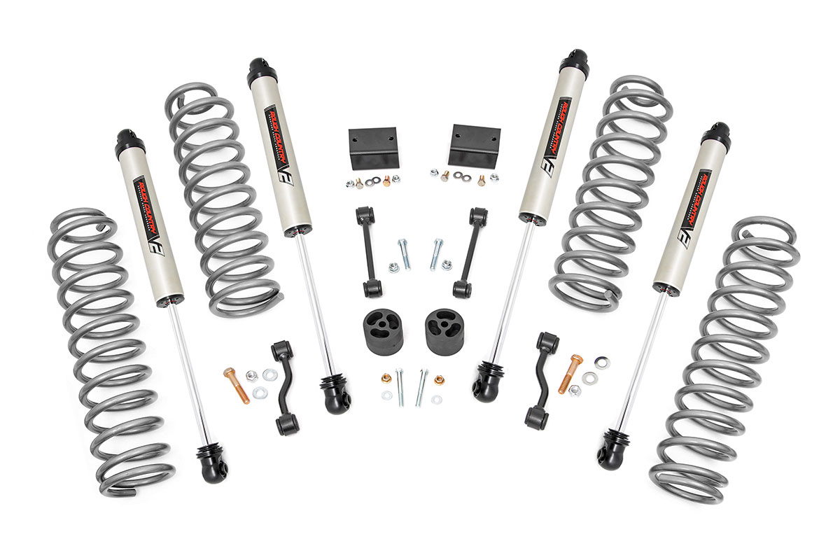Rough Country 2.5-Inch Lift Kit with V2 Shocks for 2018–2023 Jeep Wrangler 4WD