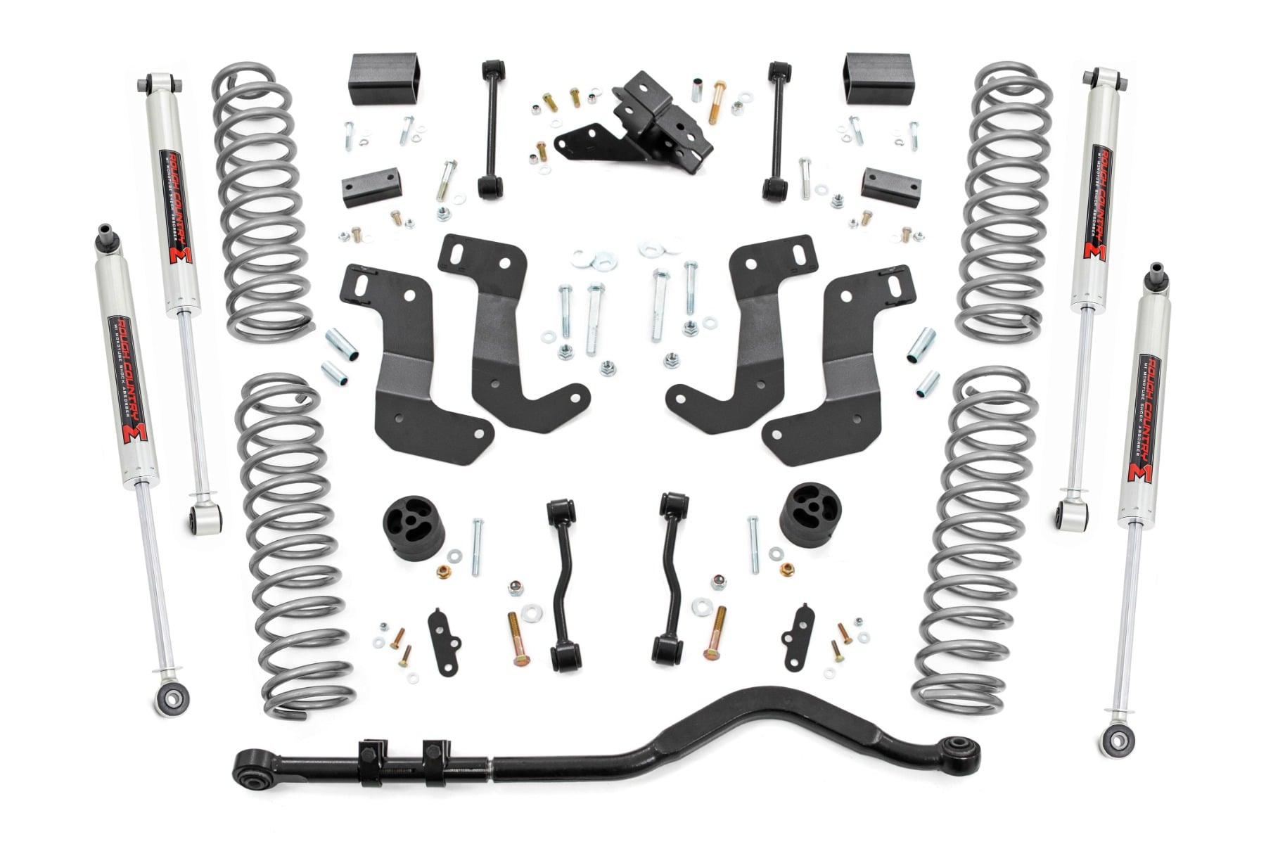 Rough Country 3.5-Inch Lift Kit with M1 Shocks for Jeep Wrangler JL