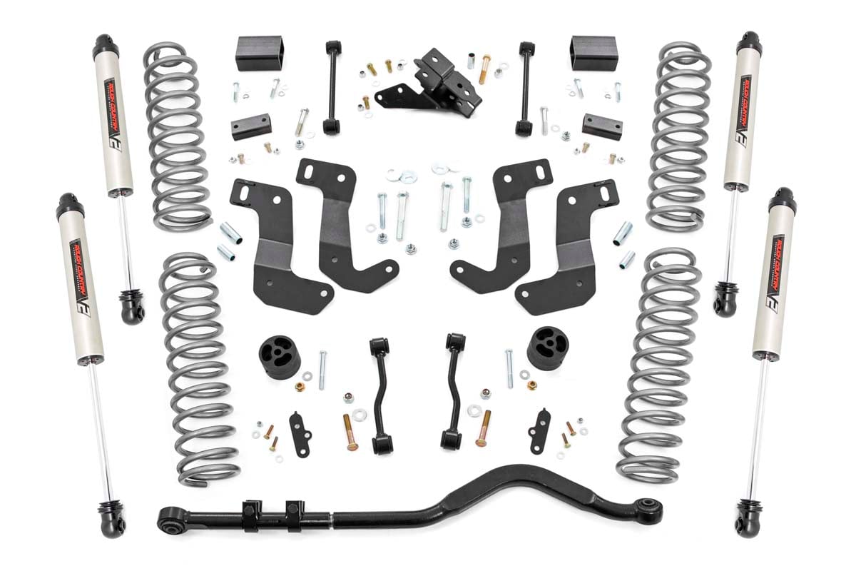 Rough Country 3.5-Inch Lift Kit with V2 Shocks for Jeep Wrangler JL