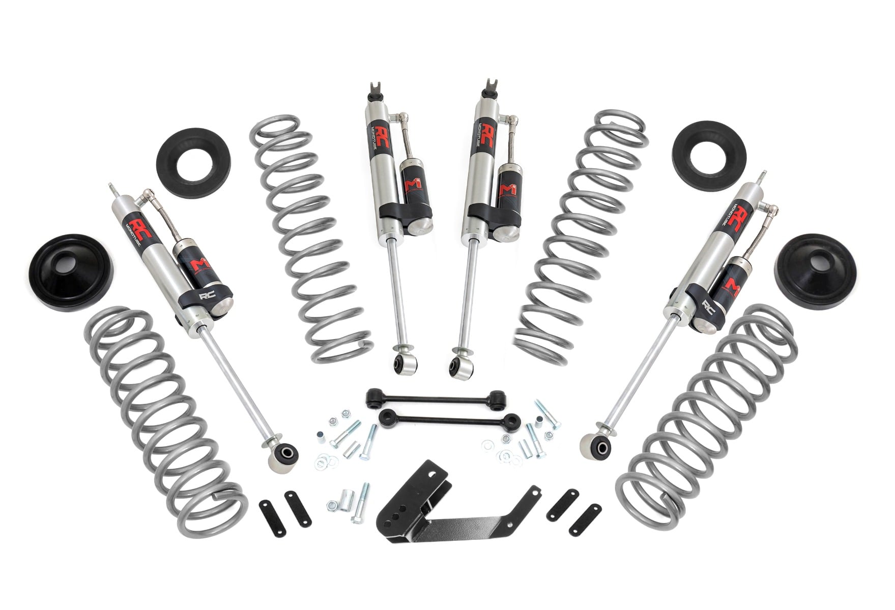 Rough Country 3.25-Inch Lift Kit with M1R Shocks for Jeep Wrangler Unlimited