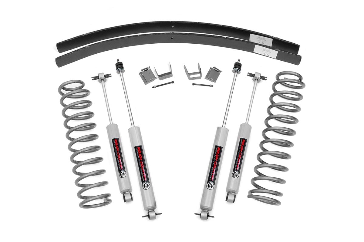 3-Inch Lift Kit with N3 Shocks for 1984-2001 Jeep Cherokee XJ, Rough Country 670N2