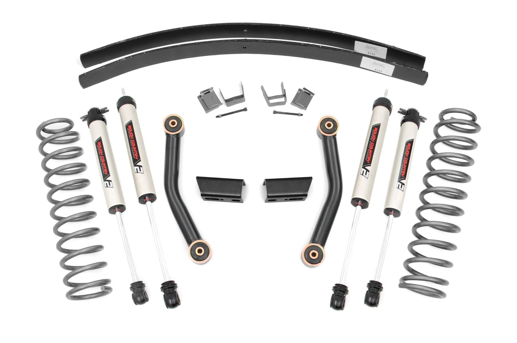 Rough Country 3-Inch Lift Kit with V2 Monotube Shocks for 1984–2001 Jeep Cherokee