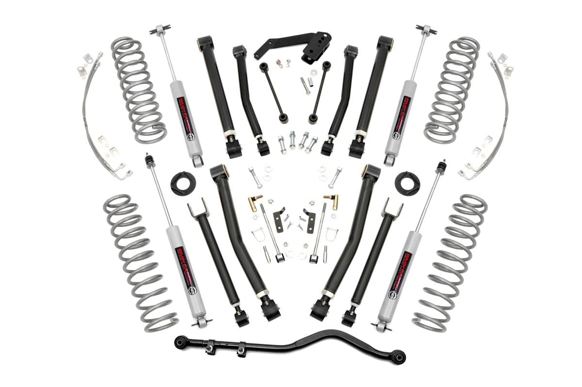 Rough Country 4-Inch Lift Kit with N3 Shocks for 2007–2017 Jeep Wrangler Unlimited