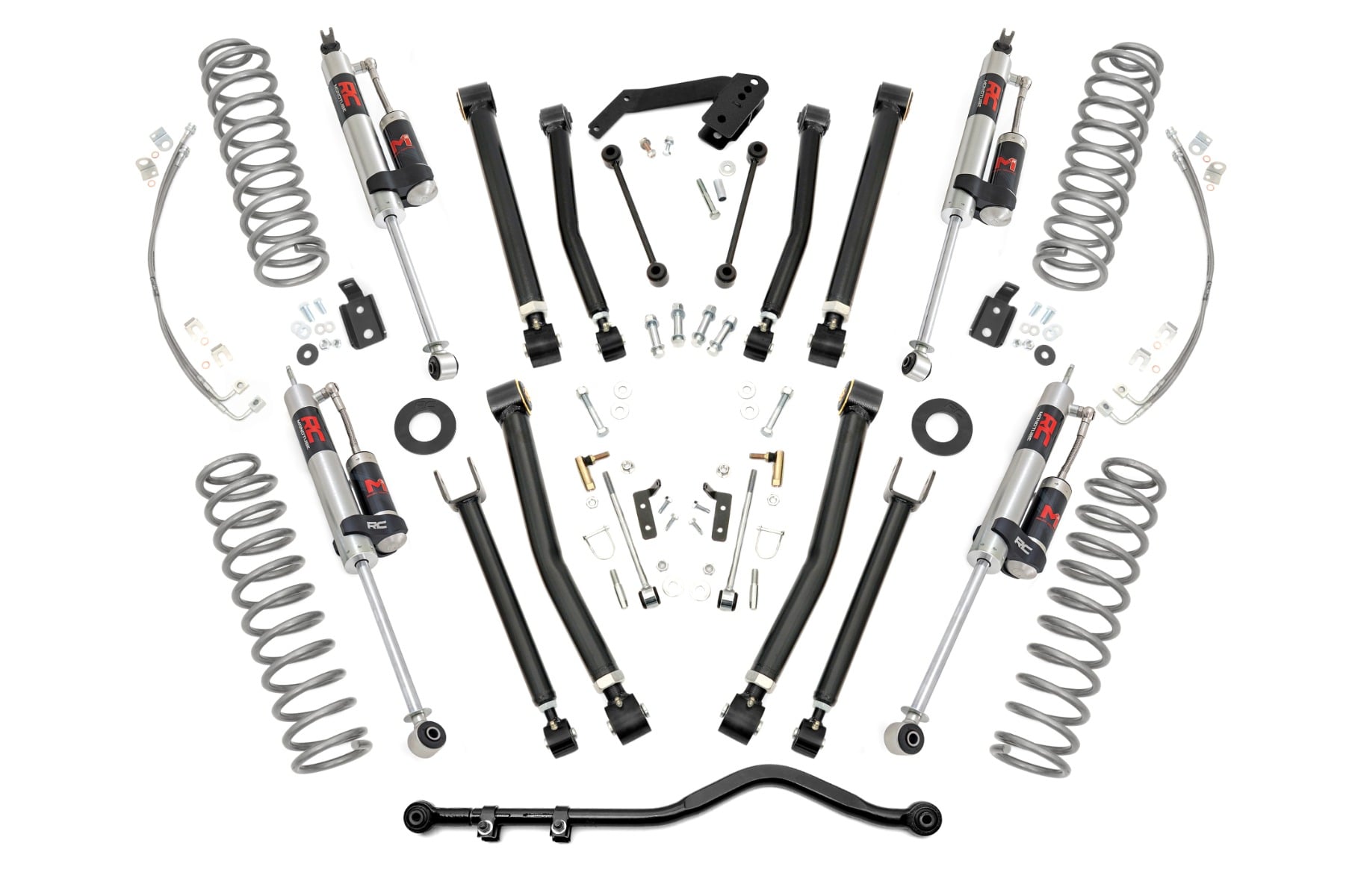Rough Country 4-Inch Lift Kit with M1R Shocks for 2007–2017 Jeep Wrangler Unlimited