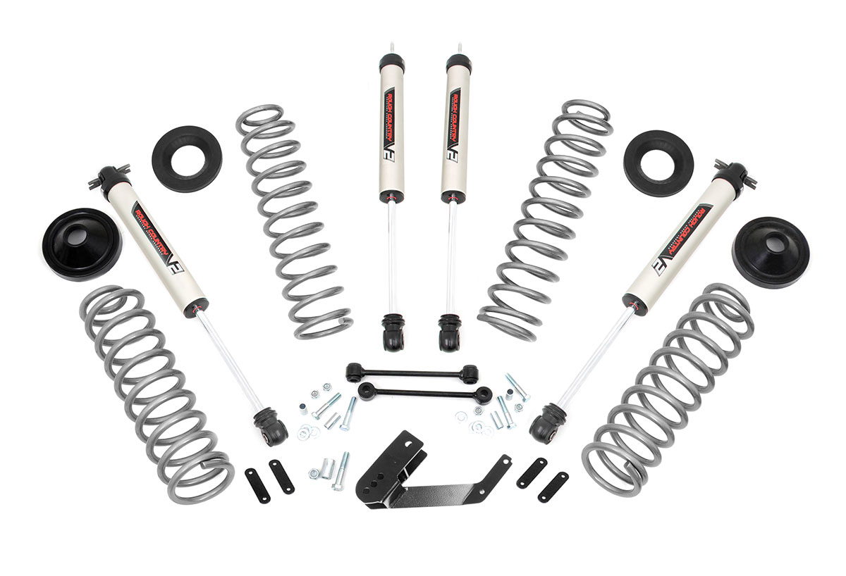 Rough Country 3.25-Inch Lift Kit with V2 Shocks for Jeep Wrangler 4WD