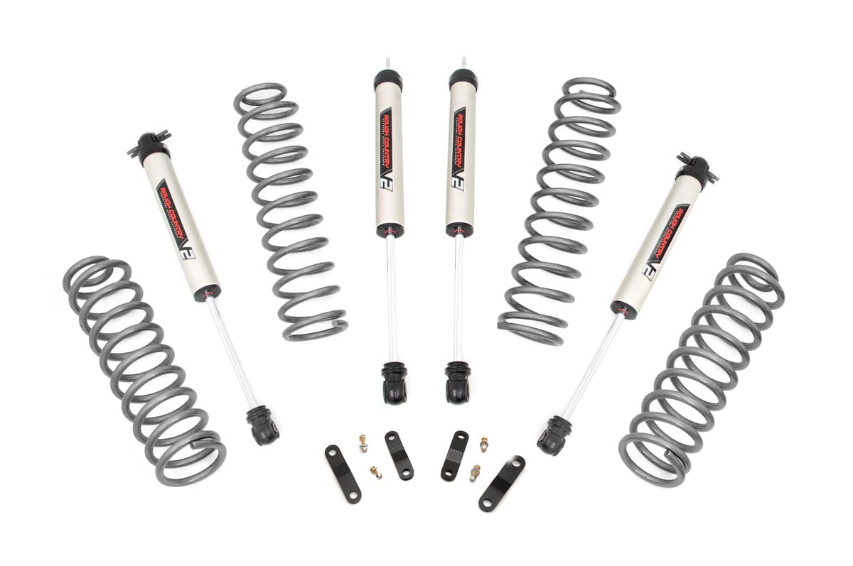 Rough Country 2.5-Inch Lift Kit with V2 Shocks for 2007-2017 Wrangler Unlimited