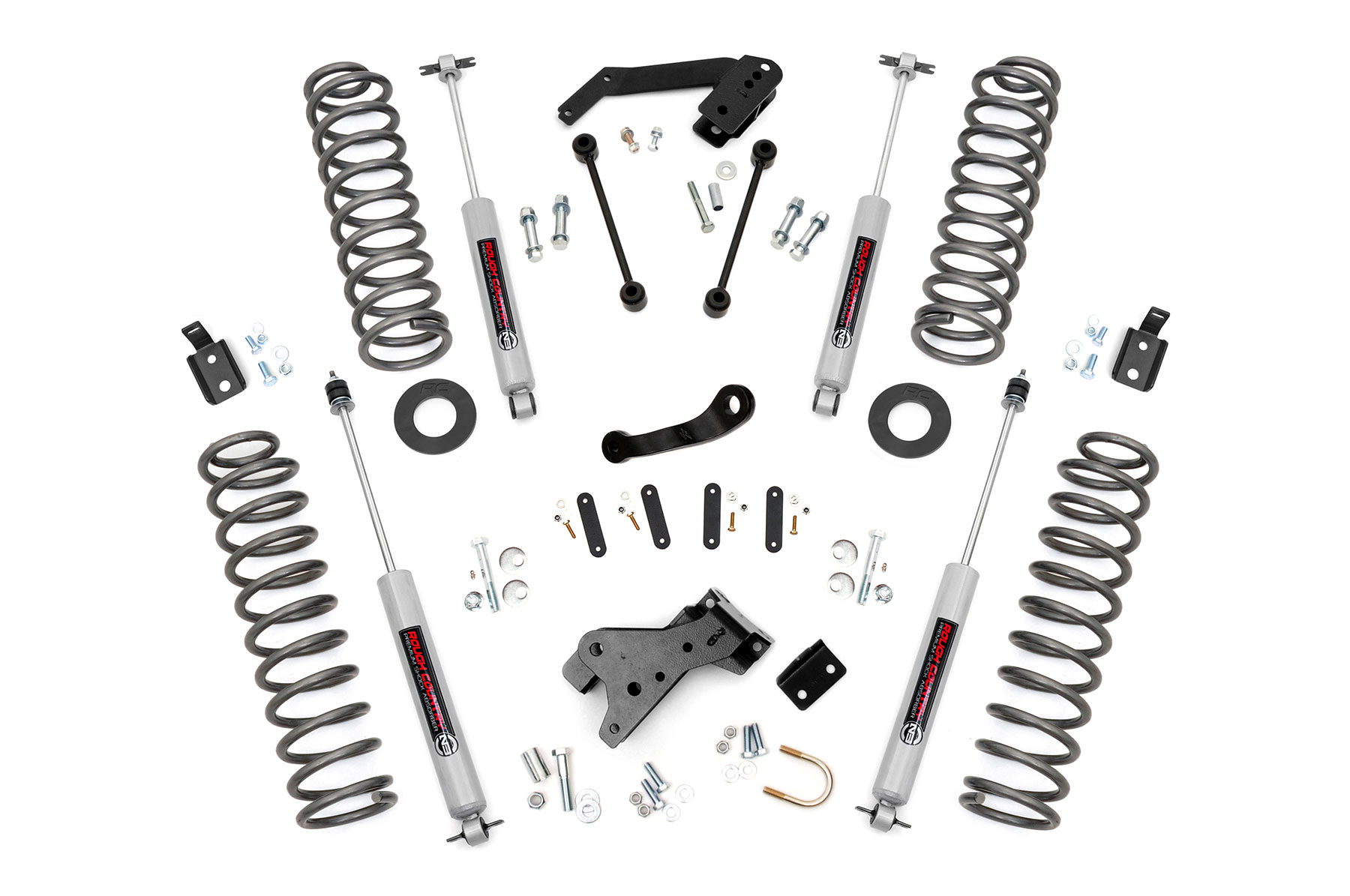 4-Inch Lift Kit with N3 Shocks for 2007–2017 Jeep Wrangler Unlimited — Part 68130, Rough Country
