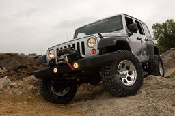 4-Inch Lift Kit with V2 Shocks for Jeep Wrangler JK Unlimited, view 3, Rough Country 68170