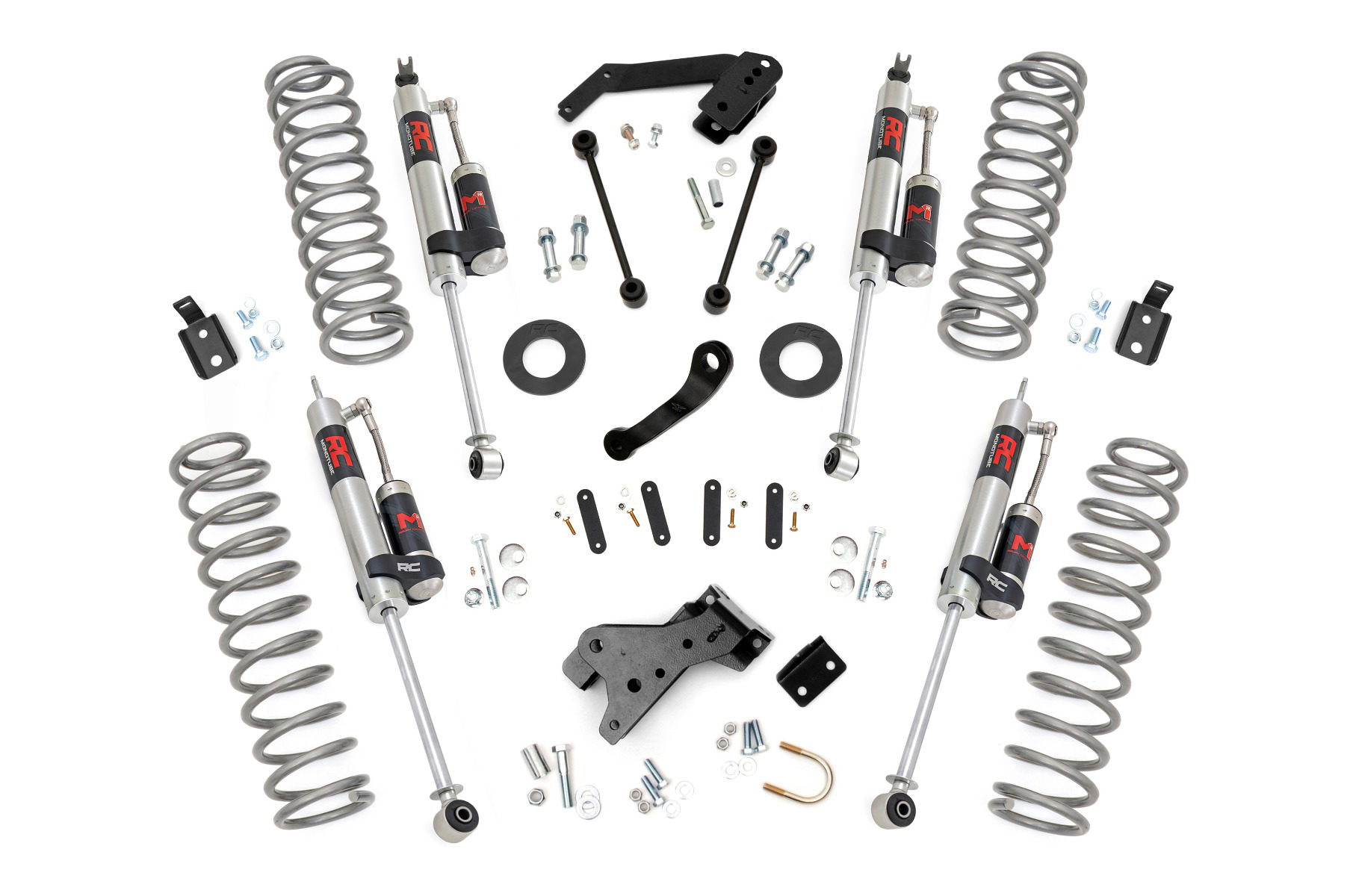 Rough Country 4-Inch Lift Kit with M1R Shocks for 2007–2017 Jeep Wrangler 4WD