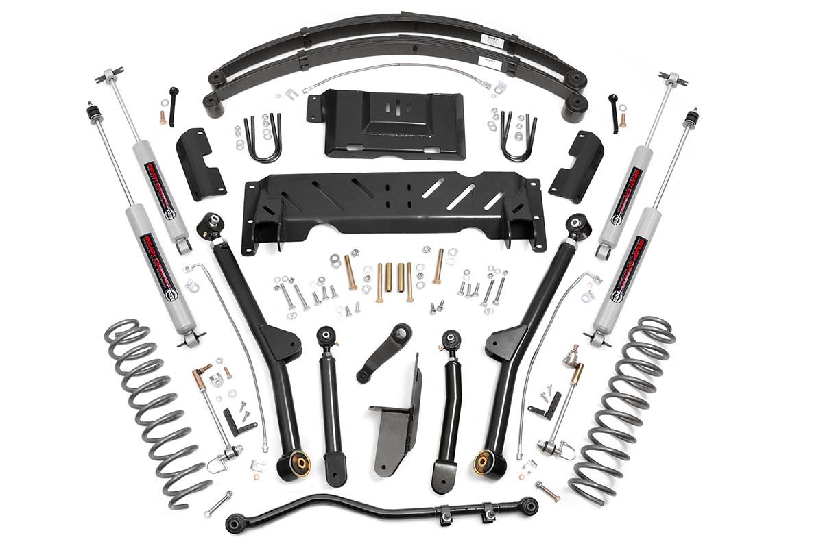 Rough Country 4.5-Inch Lift Kit with N3 Shocks for 1984–2001 Jeep Cherokee XJ 4WD