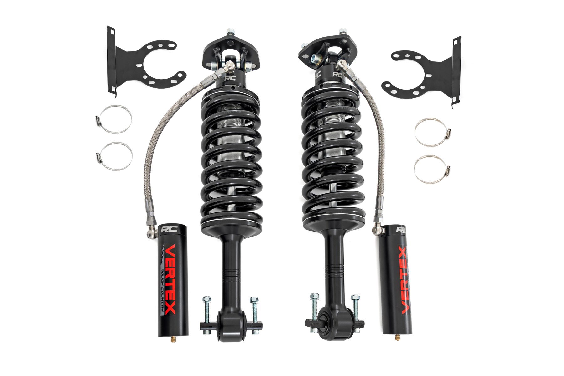 Rough Country Vertex 2.5 Adjustable Front Coilovers for Ford F-150 RWD