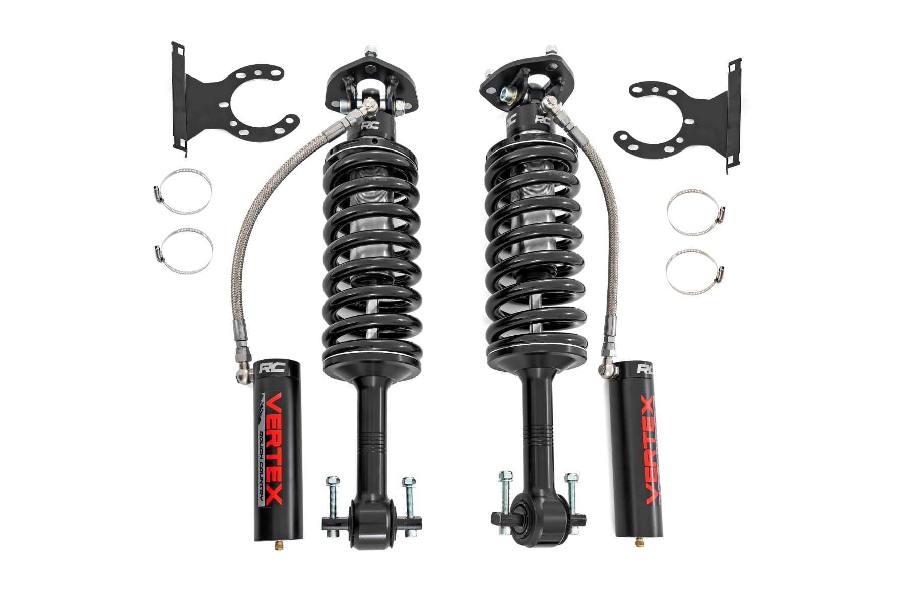 Rough Country Vertex 2.5 Adjustable Front Coilovers for Ford F-150 4WD