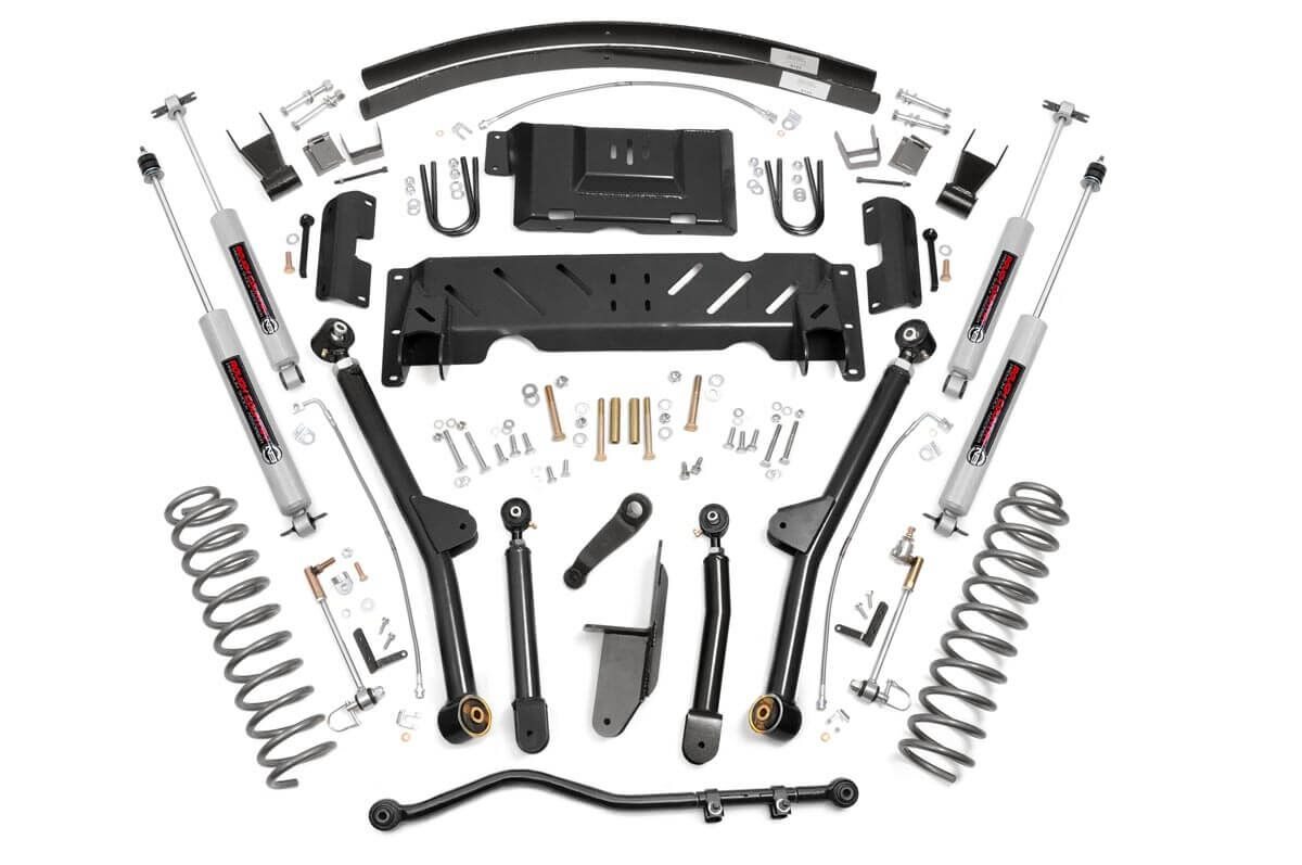 Rough Country 4.5-Inch Lift Kit with N3 Shocks for 1984–2001 Jeep Cherokee 4WD