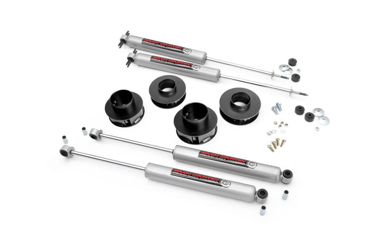 Rough Country 2-Inch Lift Kit with N2.0 Shocks for Jeep Grand Cherokee