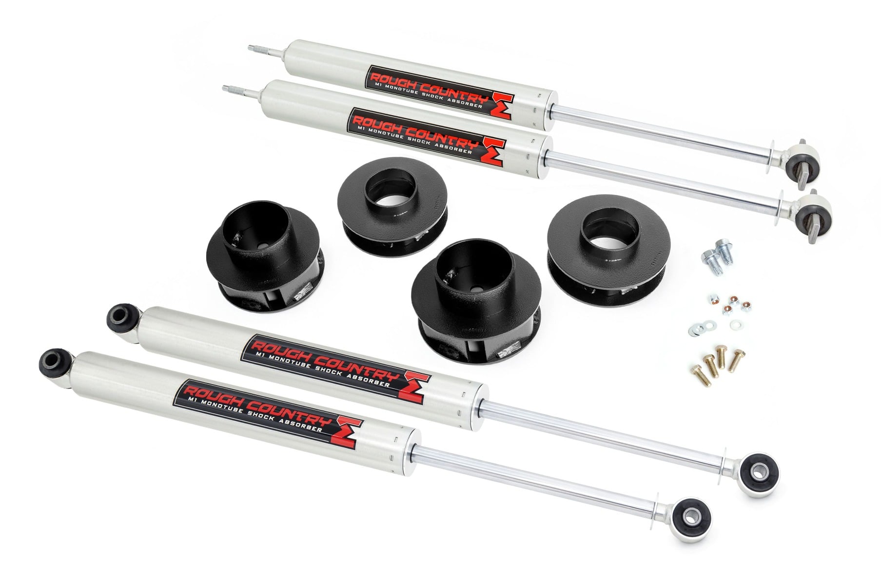 Rough Country 2-Inch Leveling Kit with M1 Shocks for 1999–2004 Grand Cherokee
