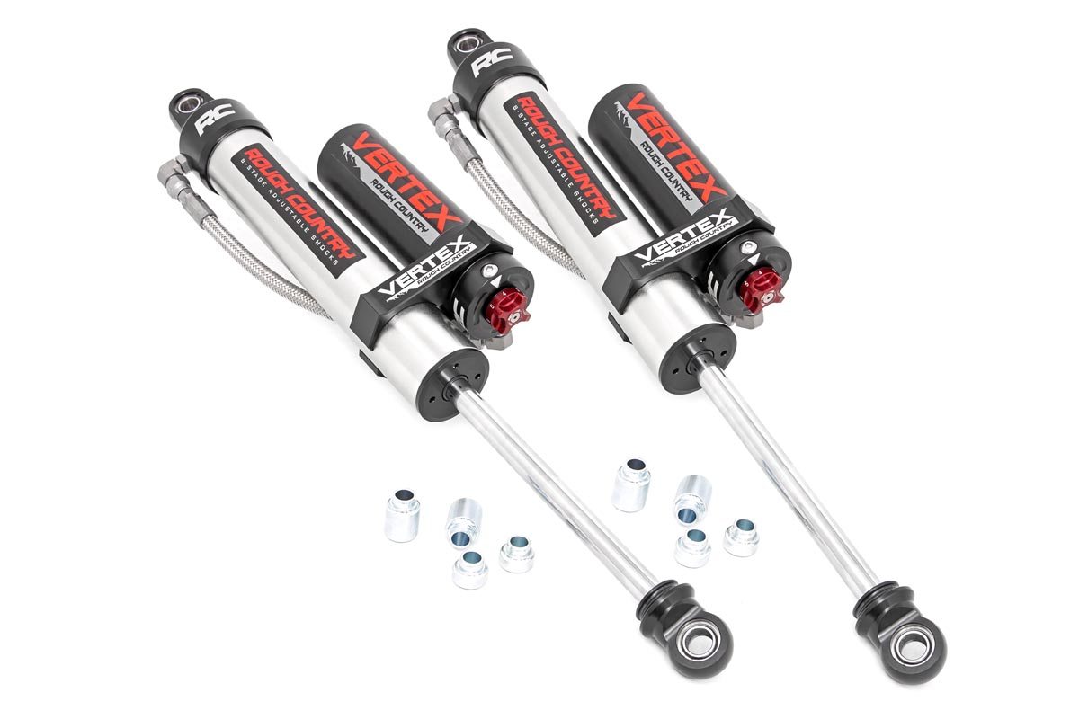 Rough Country Vertex 2.5 Adjustable Rear Shocks for Jeep Wrangler 4WD